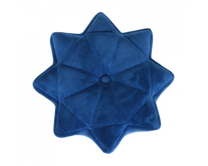 Artisan - Star Footstool in Blue, Velvet