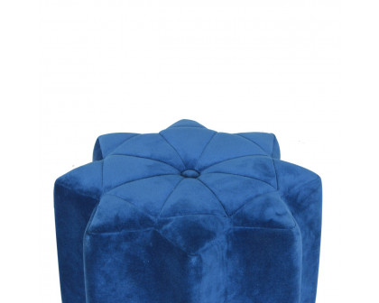 Artisan - Star Footstool in Blue, Velvet