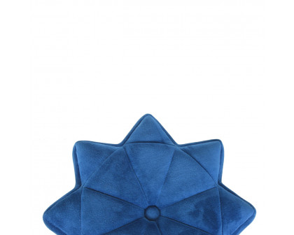 Artisan - Star Footstool in Blue, Velvet