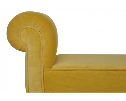 Artisan - Bedroom Mini Bench in Mustard, Velvet