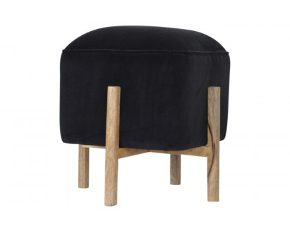 Artisan - Footstool with Solid Wood Legs