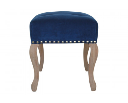 Artisan French Style Bench - Royal Blue, Velvet