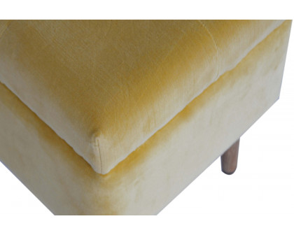 Artisan - Velvet Storage Footstool in Mustard