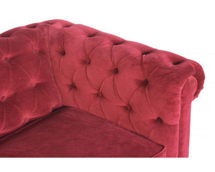 Artisan Chesterfield Sofa with 2 Seater - Wine Red, Velvet