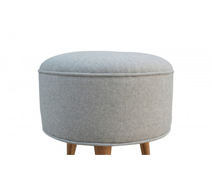 Artisan Nordic Style Footstool - Gray, Tweed