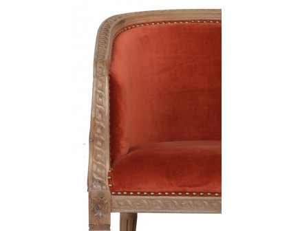 Artisan Velvet Occasional Chair - Brick Red