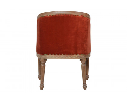 Artisan Velvet Occasional Chair - Brick Red