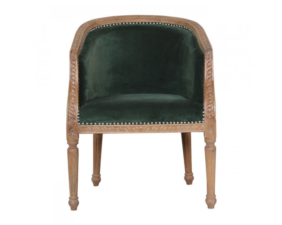 Artisan - Occasional Chair in Emerald Green, Velvet