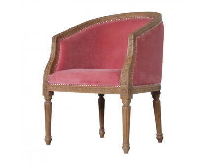 Artisan Occasional Chair - Pink, Velvet