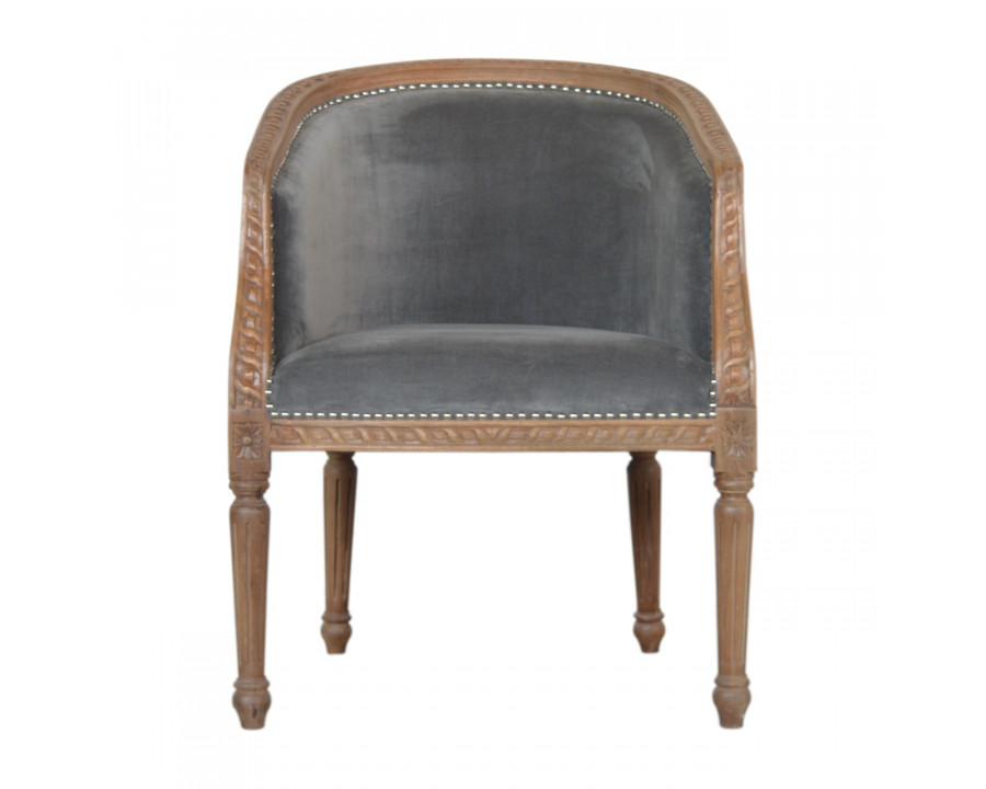 Artisan Occasional Chair - Gray, Velvet