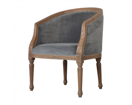 Artisan Occasional Chair - Gray, Velvet