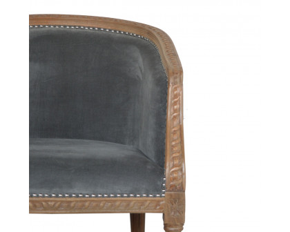 Artisan Occasional Chair - Gray, Velvet