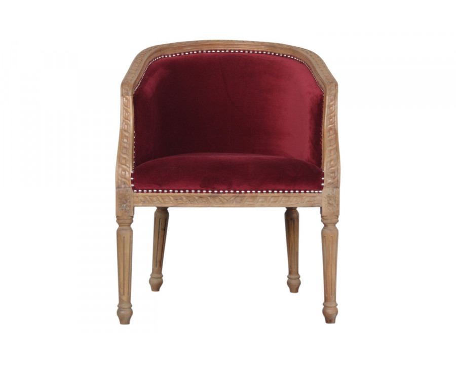 Artisan Velvet Occasional Chair - Wine Red