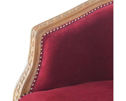 Artisan Velvet Occasional Chair - Wine Red