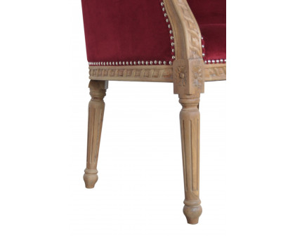 Artisan Velvet Occasional Chair - Wine Red