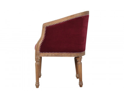 Artisan Velvet Occasional Chair - Wine Red