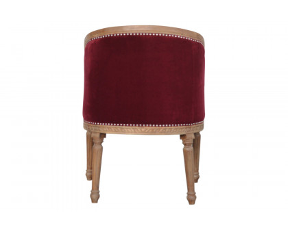 Artisan Velvet Occasional Chair - Wine Red