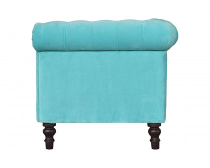 Artisan Chesterfield Sofa with 2 Seater - Aqua, Velvet