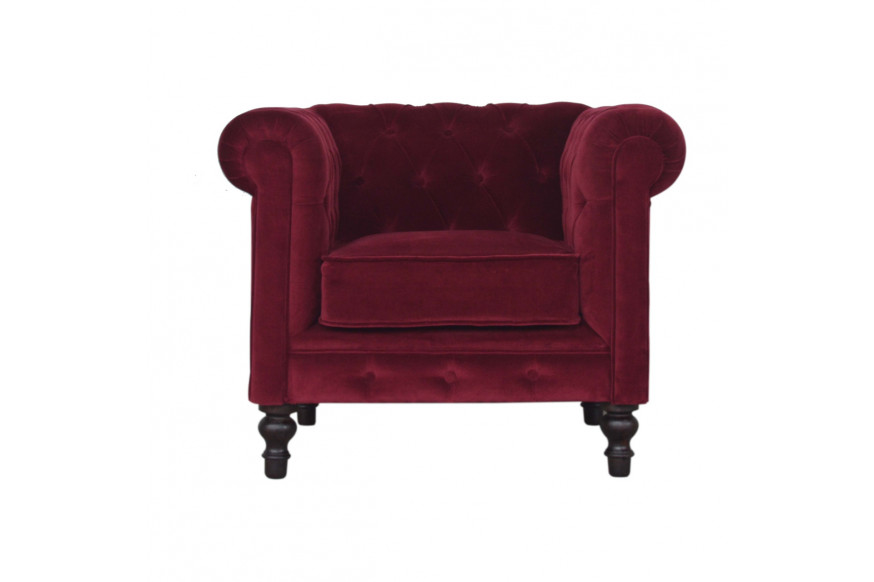 Artisan™ Chesterfield Armchair - Wine Red