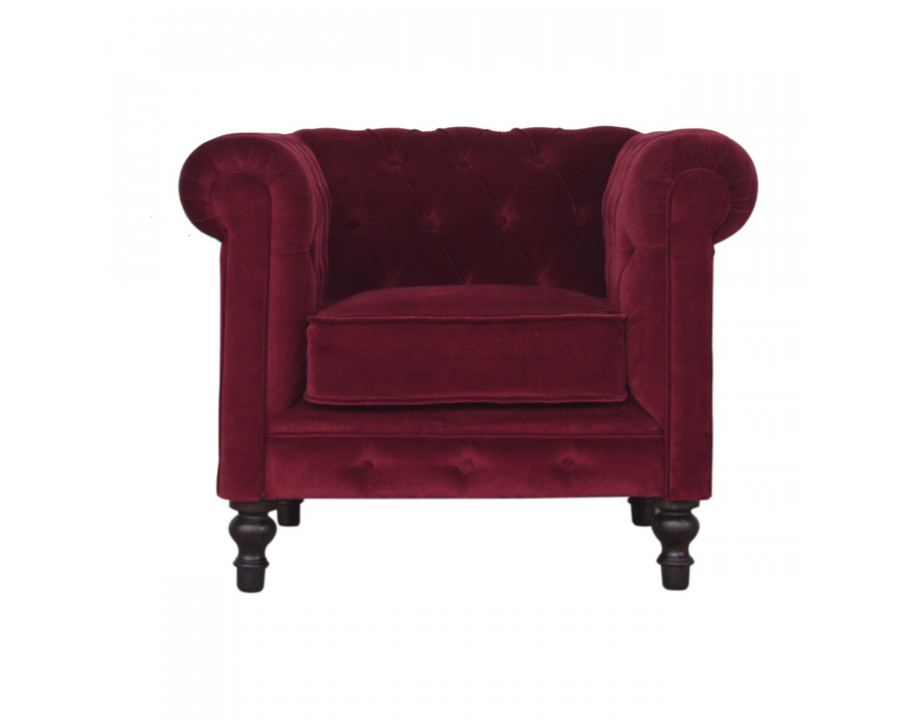 Artisan - Chesterfield Armchair in Wine Red