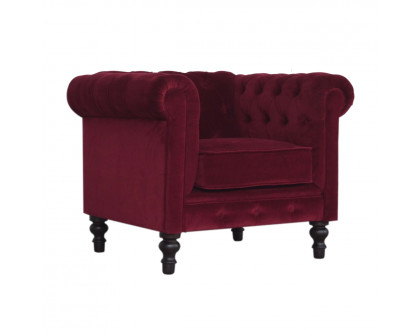 Artisan™ Chesterfield Armchair - Wine Red