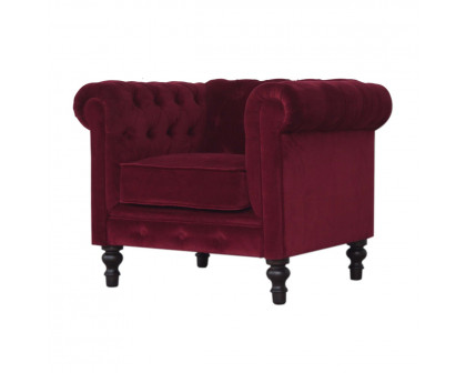 Artisan™ Chesterfield Armchair - Wine Red