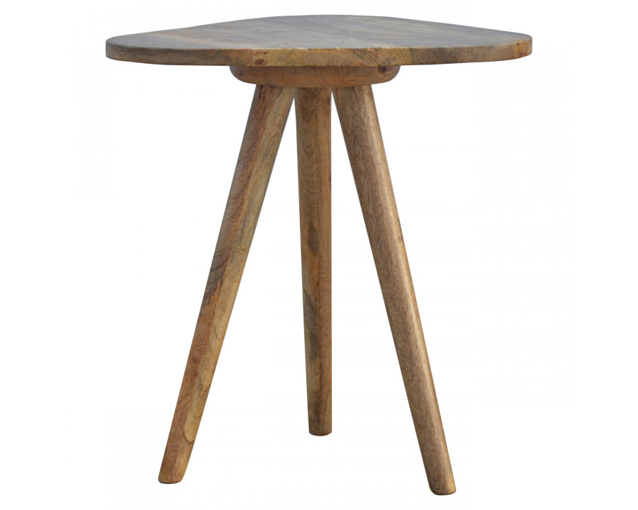 Artisan - Triangular Accent Tripod Stool in Oak-Ish