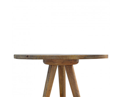 Artisan - Triangular Accent Tripod Stool in Oak-Ish