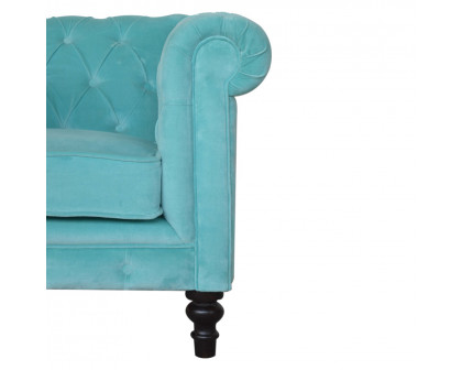 Artisan™ Chesterfield Armchair - Aqua, Velvet