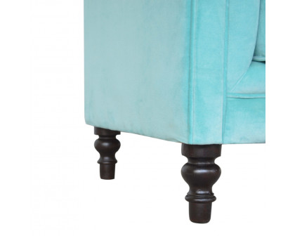 Artisan™ Chesterfield Armchair - Aqua, Velvet