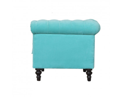 Artisan™ Chesterfield Armchair - Aqua, Velvet