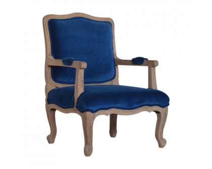 Artisan™ French Chair - Royal Blue, Velvet