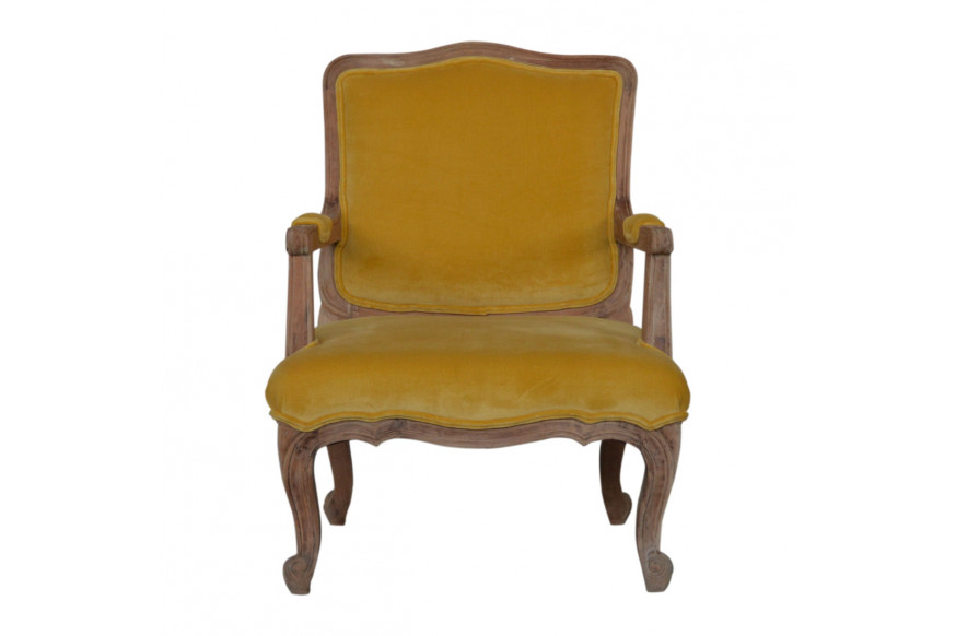 Artisan™ French Style Chair - Mustard, Velvet