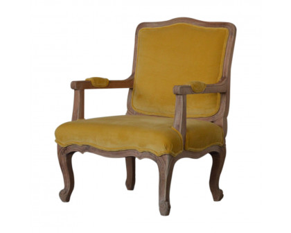 Artisan™ French Style Chair - Mustard, Velvet