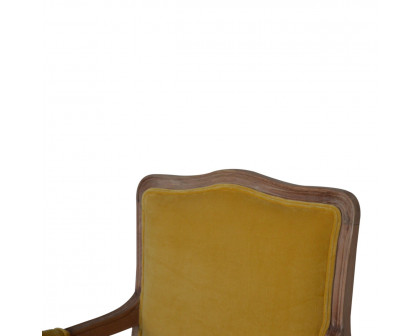 Artisan™ French Style Chair - Mustard, Velvet