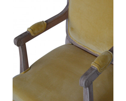 Artisan™ French Style Chair - Mustard, Velvet