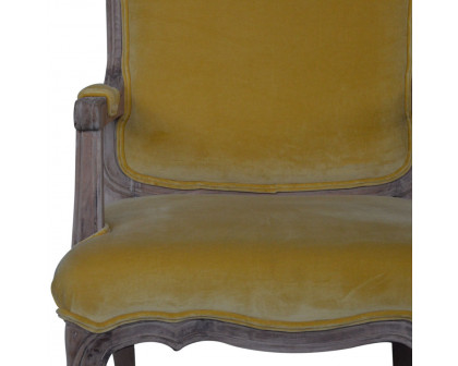 Artisan™ French Style Chair - Mustard, Velvet