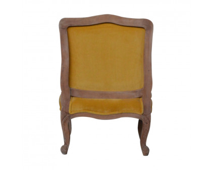 Artisan™ French Style Chair - Mustard, Velvet