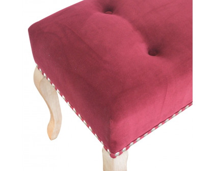 Artisan French Style Bench - Wine Red