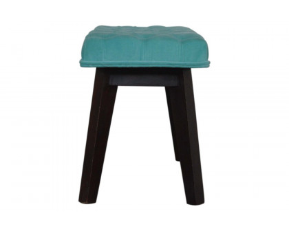 Artisan Velvet Hallway Bench - Aqua