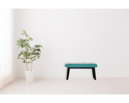 Artisan Velvet Hallway Bench - Aqua