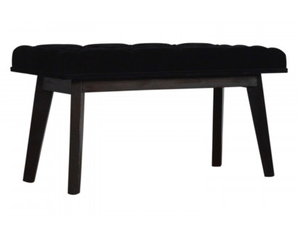 Artisan Velvet Hallway Bench - Black