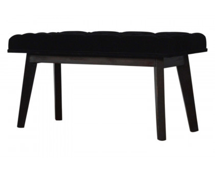 Artisan Velvet Hallway Bench - Black