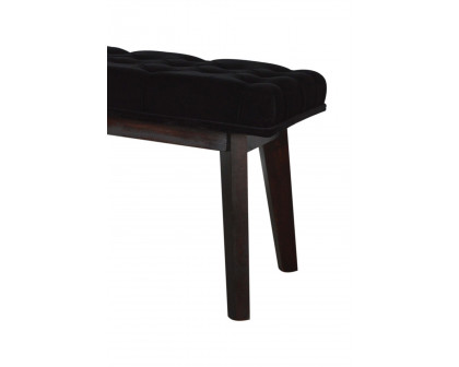 Artisan Velvet Hallway Bench - Black