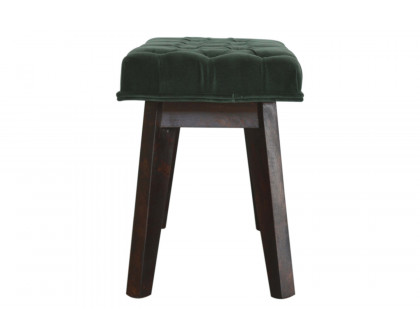 Artisan Velvet Hallway Bench - Emerald Green