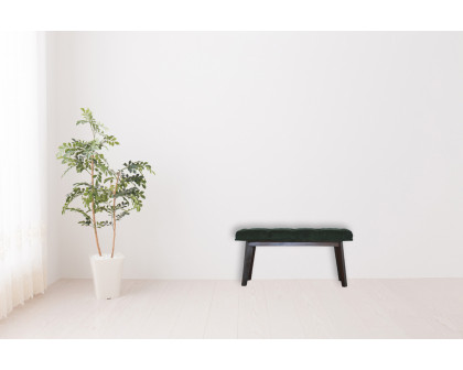 Artisan Velvet Hallway Bench - Emerald Green