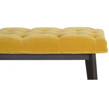 Artisan Velvet Hallway Bench - Mustard