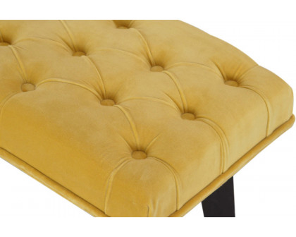 Artisan Velvet Hallway Bench - Mustard