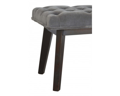 Artisan Velvet Hallway Bench - Gray