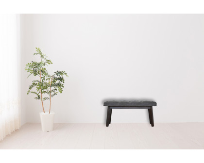 Artisan Velvet Hallway Bench - Gray